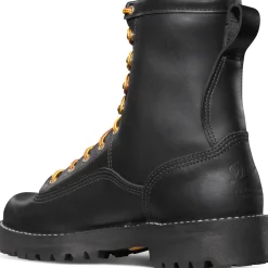 Danner Men's Rain Forest USA Made 8" Soft Toe WP Work Boot Black 14100