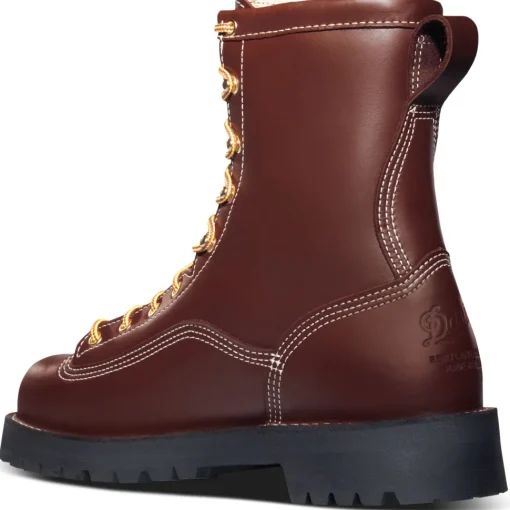 Danner Men's Rain Forest USA Made 8" Soft Toe WP Work Boot Brown 10600