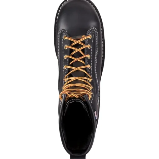Danner Men's Rain Forest USA Made 8" Soft Toe WP Work Boot Black 11500