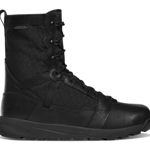 Danner Men's Resurgent Tactical 8" Plain Toe WP Boot -Black- 50111