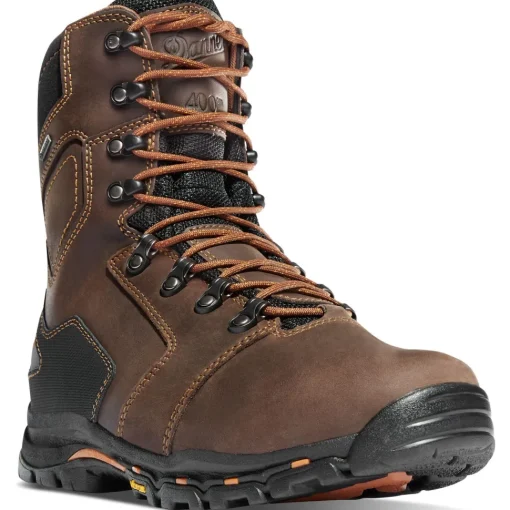 Danner Men's Vicious 8" Comp Toe Insulated WP Work Boot Brown - 13874