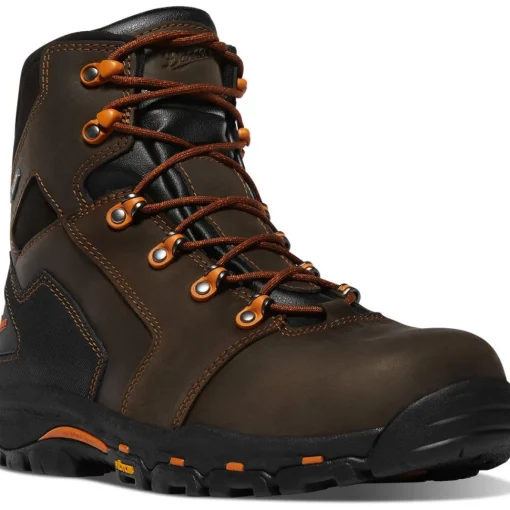 Danner Men's Vicious 6" Comp Toe WP Slip Resist Work Boot -Brown- 13879