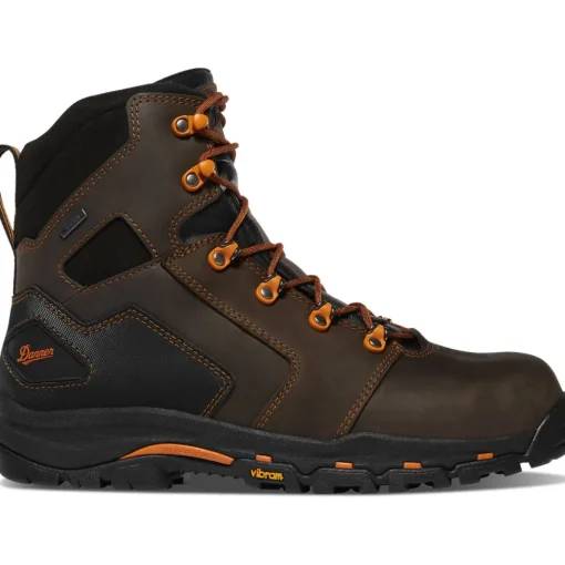 Danner Men's Vicious 6" Comp Toe WP Slip Resist Work Boot -Brown- 13879