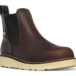 Danner Women Bull Run 5" Plain Toe Slip Resist Work Boot -Brown- 15482