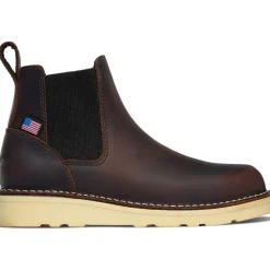 Danner Women Bull Run 5" Plain Toe Slip Resist Work Boot -Brown- 15482