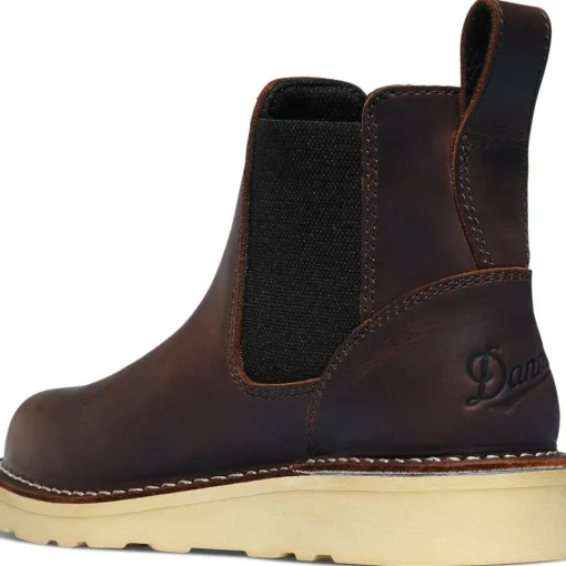 Danner Women Bull Run 5" Plain Toe Slip Resist Work Boot -Brown- 15482