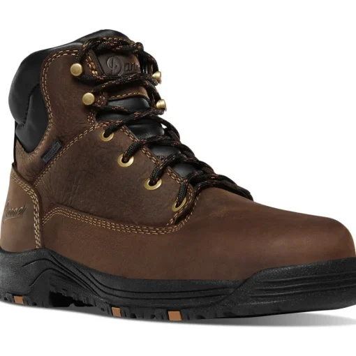 Danner Women Caliper 5" Plain Toe WP Work Boot -Brown- 19460