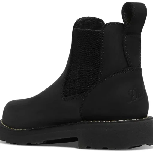 Danner Women's Bull Run 5" Plain Toe Chelsea Work Boot -Black- 15485