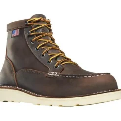 Danner Women's Bull Run 6" ST Moc Toe Wedge Work Boot - Brown - 15576
