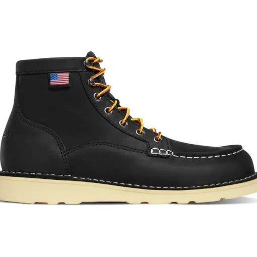 Danner Women's Bull Run 6" Slip Resist Moc Toe Work Boot - Black - 15587