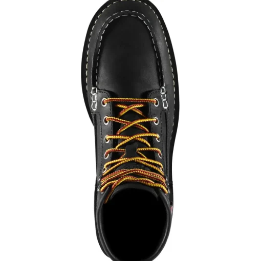 Danner Women's Bull Run 6" Slip Resist Moc Toe Work Boot - Black - 15587