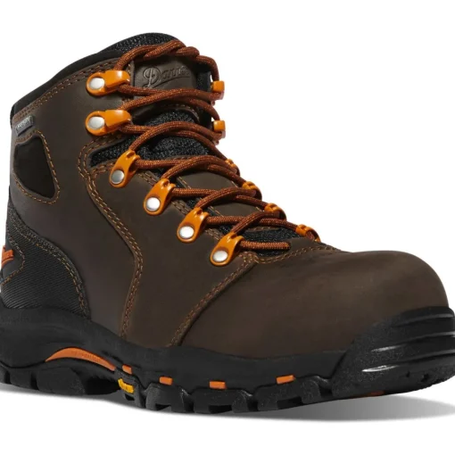 Danner Women's Vicious 4" Comp Toe WP Slip Resist Work Boot -Brown- 13884