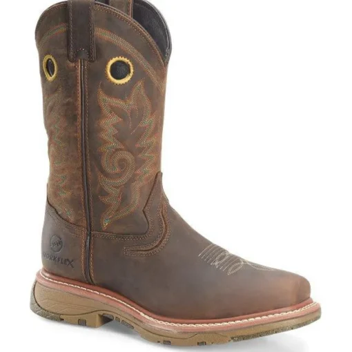 Double H Men's Elijah 12" Comp Toe Western Work Boot - Brown - DH5241