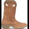Double H Men's Feudal 12" U Toe Slip Resist Western Work Boot -Brown- DH5421