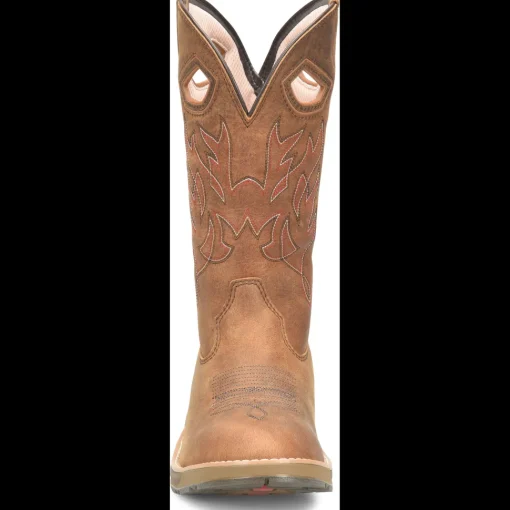 Double H Men's Feudal 12" U Toe Slip Resist Western Work Boot -Brown- DH5421