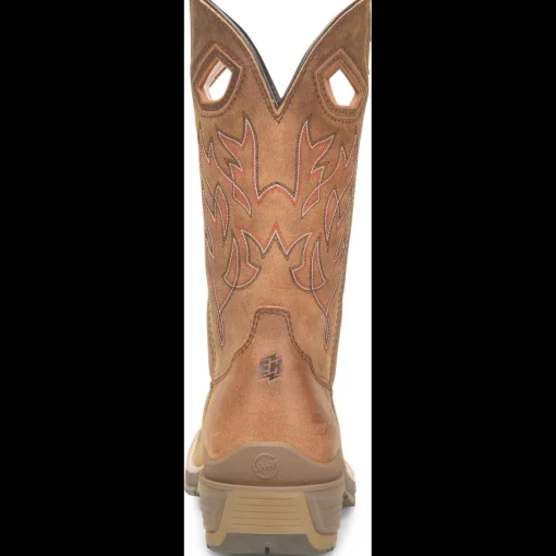 Double H Men's Feudal 12" U Toe Slip Resist Western Work Boot -Brown- DH5421