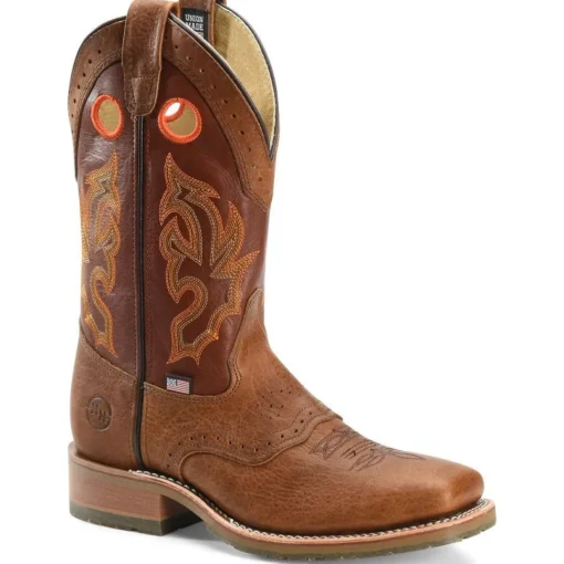 Double H Men's Mickey 12" Square Toe USA Made Western Work Boot DH4400