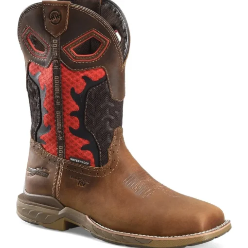 Double H Men's Phantom Rider Purge 11" WP Comp Toe Roper Work Boot -Brown- DH5391