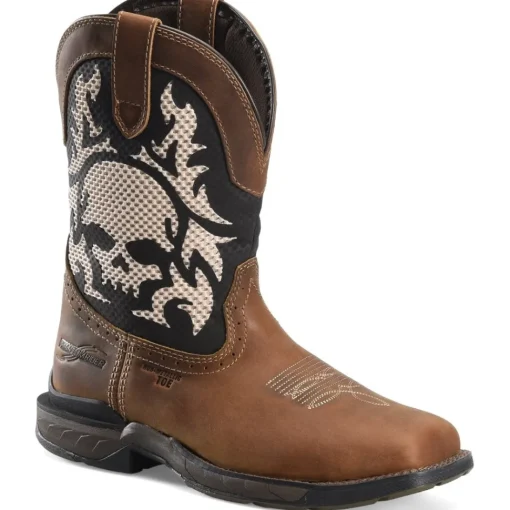Double H Men's Phantom Rider Witness 11" Comp Toe Roper Work Boot -Brown- DH5388