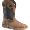 Double H Men's Phantom Rider Serpentine 11" CT Waterproof Western Work Boot -Black- PH5007