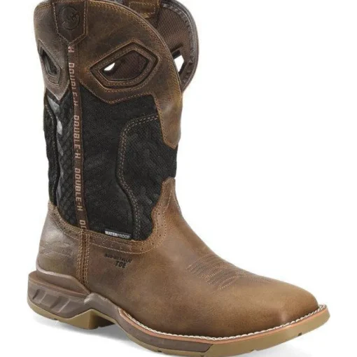 Double H Men's Phantom Rider Zenon 11" Comp Toe WP Western Work Boot- Brown - DH5366