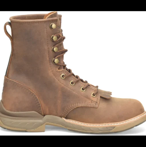 Double H Men's Phantom Rider Raid 8" Slip Resist U Toe Lacer Work Boot -Brown- DH5394
