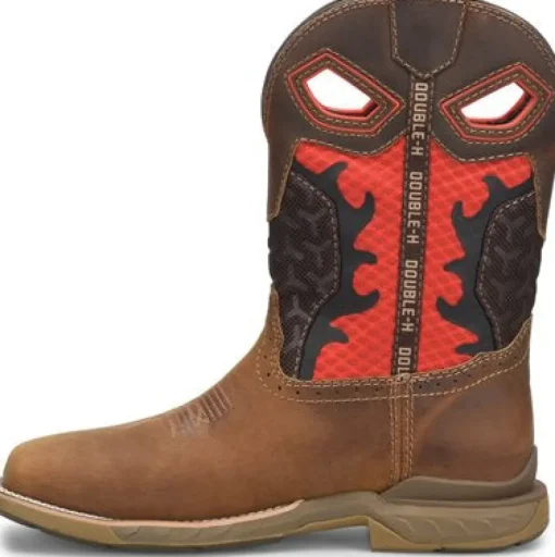 Double H Men's Phantom Rider Purge 11" WP Comp Toe Roper Work Boot -Brown- DH5391