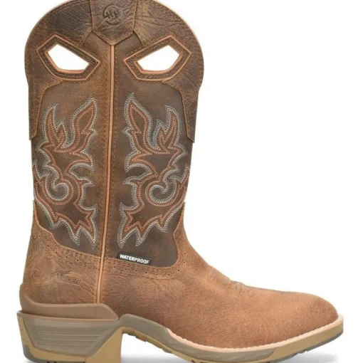 Double H Men's Phantom Rider League 12" U Toe WP Western Work Boot -Brown- DH5427