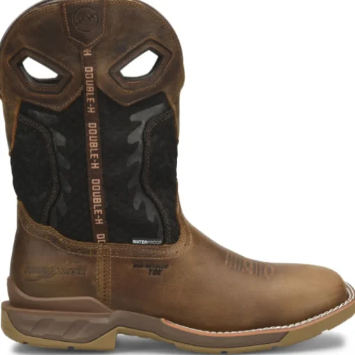 Double H Men's Phantom Rider Zenon 11" Comp Toe WP Western Work Boot- Brown - DH5366