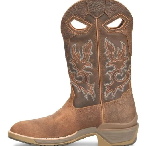 Double H Men's Phantom Rider League 12" U Toe WP Western Work Boot -Brown- DH5427