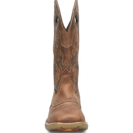 Double H Men's Phantom Rider 13" WP Wide SQ Toe Roper Work Boot -Brown- DH5378