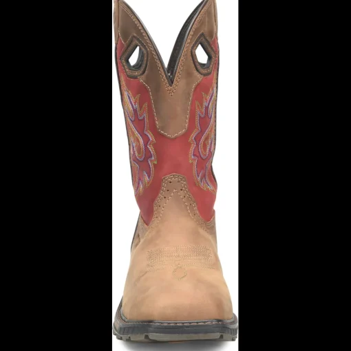 Double H Men's Phantom Rider Symbol 11" Square Toe WP Lug Roper Work Boot -Red- DH5395