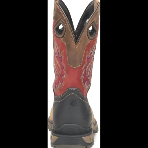 Double H Men's Phantom Rider Symbol 11" Square Toe WP Lug Roper Work Boot -Red- DH5395