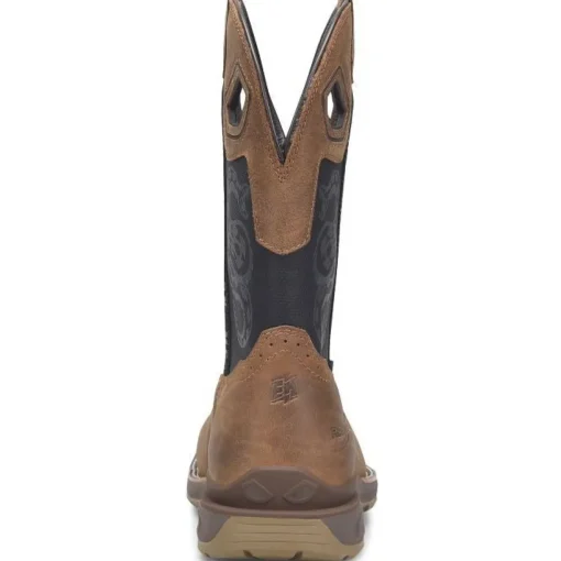 Double H Men's Phantom Rider Serpentine 11" CT Waterproof Western Work Boot -Black- PH5007