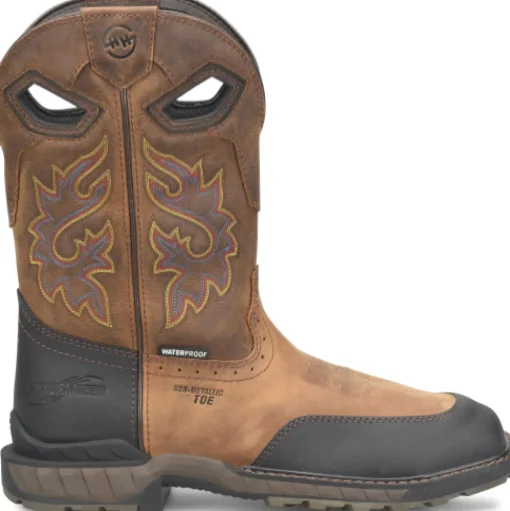 Double H Men's Rebunke 11" ST Waterproof Lug Roper Work Boot - Brown - DH5397