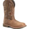Double H Men's Roper 12" Wide SQ Toe Comp Toe Western Work Boot -Brown- DH6141