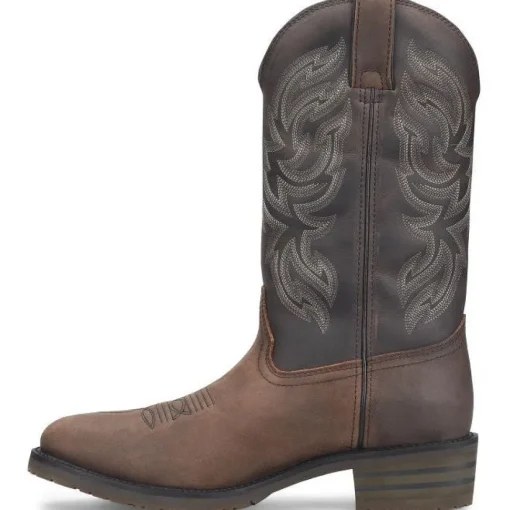 Double H Men's Tascosa 12" R Toe WP Western Classic Boot -Brown- DH4158