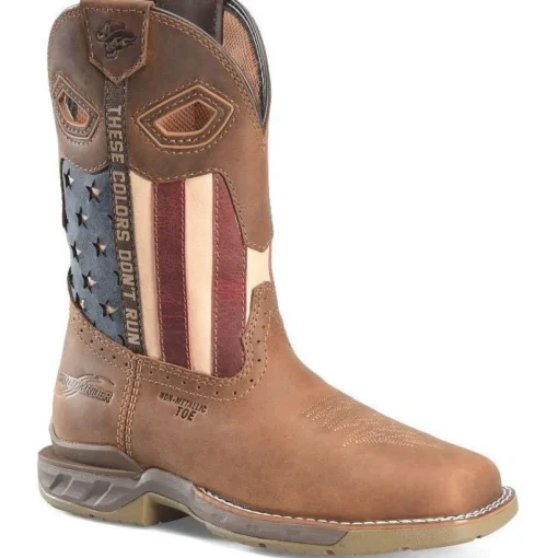 Double H Women's Fortress 10" CT Western Roper Work Boot -Brown- PH5014