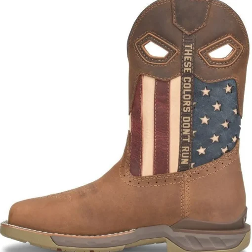 Double H Women's Fortress 10" CT Western Roper Work Boot -Brown- PH5014