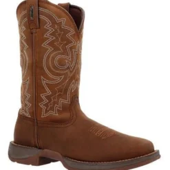 Durango Men's Rebel 12" Soft Toe Pull On Western Classic Boot- Brown- DB4443