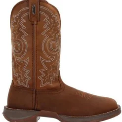 Durango Men's Rebel 12" Soft Toe Pull On Western Classic Boot- Brown- DB4443