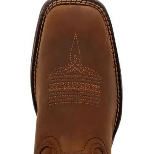 Durango Men's Rebel 12" Soft Toe Pull On Western Classic Boot- Brown- DB4443