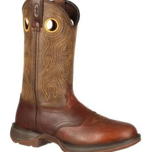 Durango Men's Rebel 12" Soft Toe Saddle Western Classic Boot- Sunset Brown- DB5468