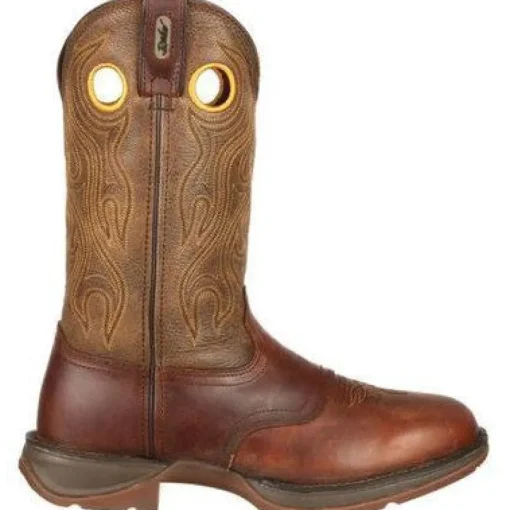 Durango Men's Rebel 12" Soft Toe Saddle Western Classic Boot- Sunset Brown- DB5468