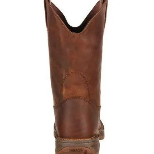 Durango Men's Rebel 11" Soft Toe Pull On Western Classic Boot- Brown - DB5444