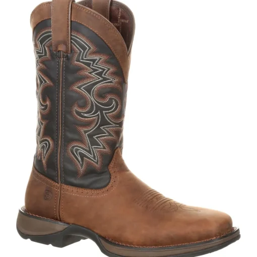 Durango Men's Rebel 12" Square Toe Pull-On Western Boot Chocolate DDB0135