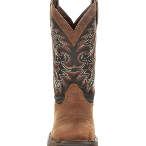 Durango Men's Rebel 12" Square Toe Pull-On Western Boot Chocolate DDB0135