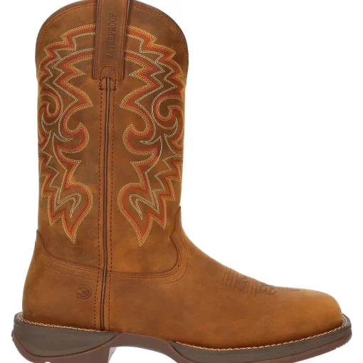 Durango Men's Rebel™ 12" Square Toe WP Western Boot - Russet - DDB0361