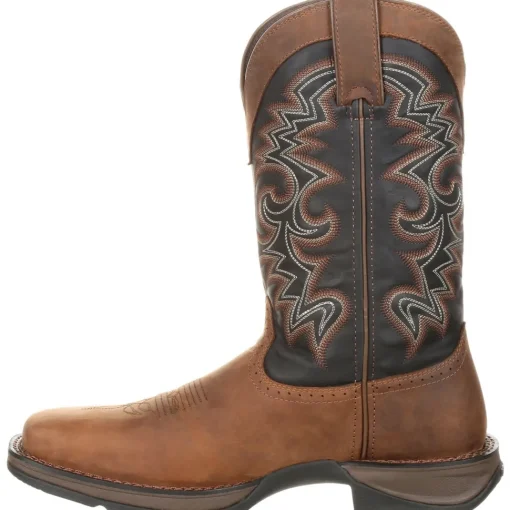 Durango Men's Rebel 12" Square Toe Pull-On Western Boot Chocolate DDB0135