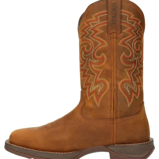 Durango Men's Rebel™ 12" Square Toe WP Western Boot - Russet - DDB0361